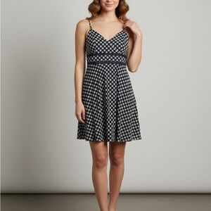 Trixxi Black and White Patterned Mini Dress